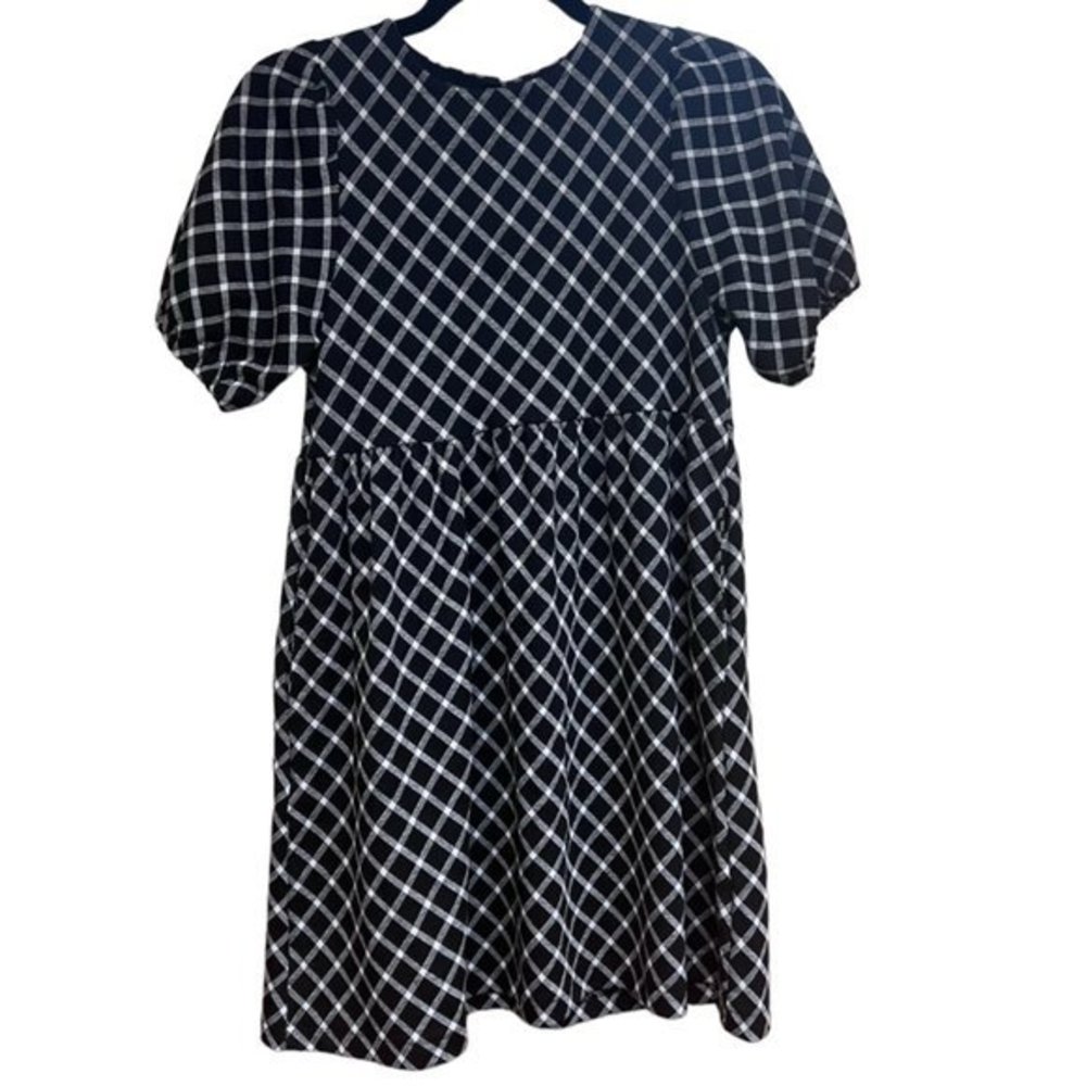 Girl's/Women's‎ Zara Black and White Puff Sleeve Babydoll Dress
